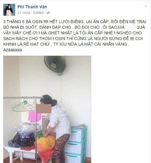 Sao Việt và những câu chuyện bi hài liên quan đến người giúp việc.
