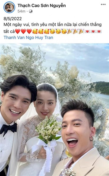 Dàn mỹ nam 365 chia sẻ sau đám cưới của Ngô Thanh Vân
